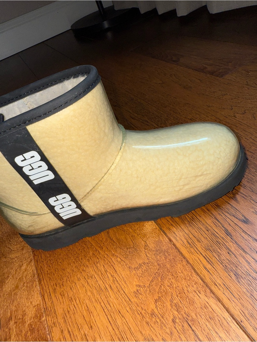 UGG Kids Pale Yellow Shearling Rain Boot - Picture 9 of 13